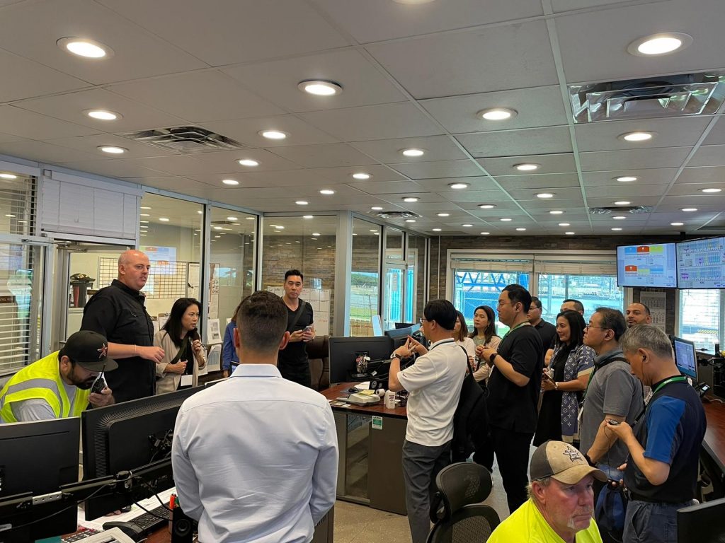 image of people touring a port facility